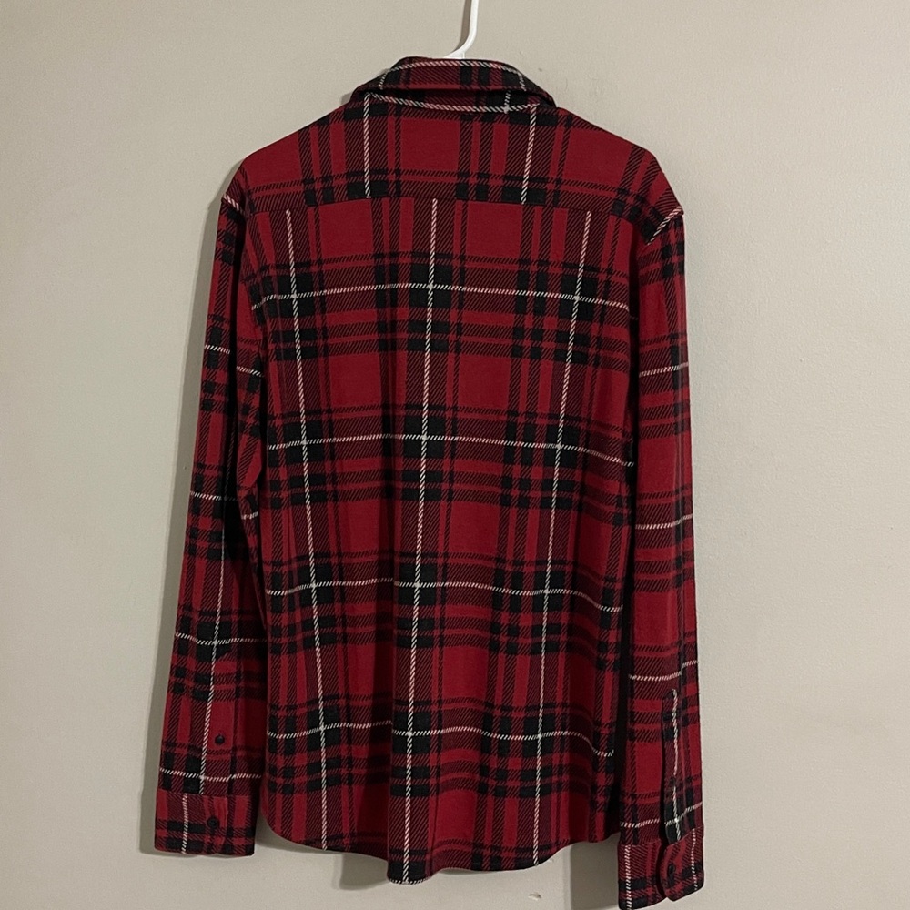Faherty Legend Plaid Button Down Shirt Long Sleeve Men Medium Red - Picture 6 of 6